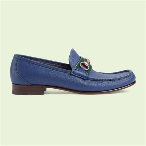 mocassino gucci blu uomo|Mocassino uomo con Morsetto in pelle scamosciata blu.